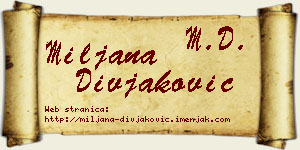 Miljana Divjaković vizit kartica